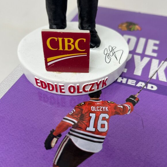 Eddie Olczyk #16 Bobblehead Chicago Blackhawks Hockey SGA Bobble - Picture 4 of 6